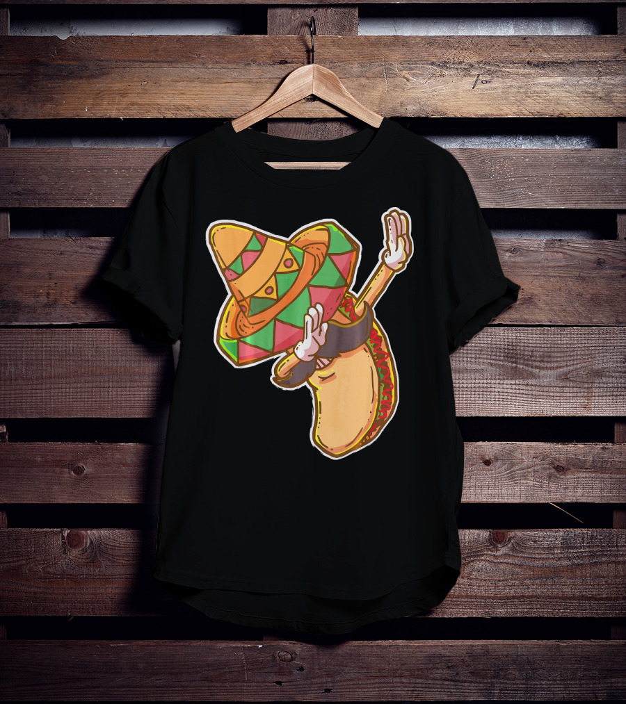 Cinco De Mayo Sombrero Taco Dabbing T-Shirt