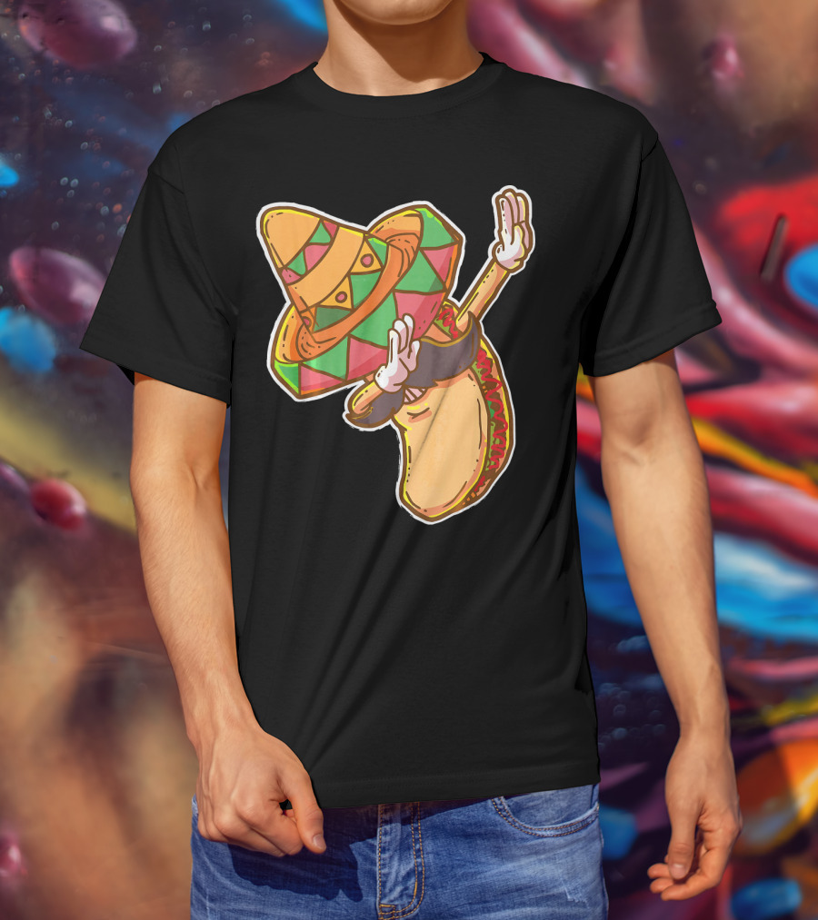Cinco De Mayo Sombrero Taco Dabbing T-Shirt