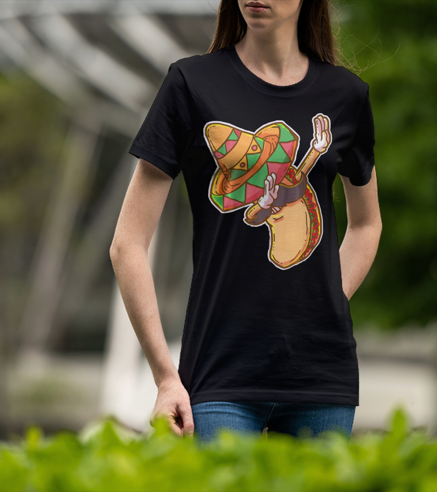 Cinco De Mayo Sombrero Taco Dabbing T-Shirt