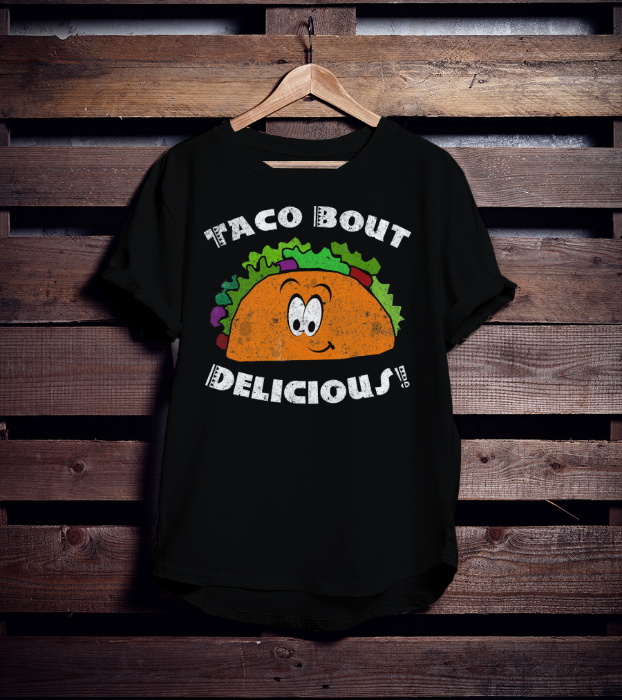 Taco Bout Delicious Taco Tuesday Cinco Smiling Taco T-Shirt