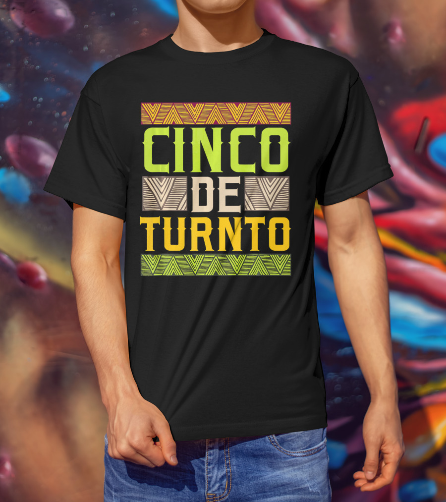 Cinco De Turnto Vibrant Geometric Cinco De Mayo T-Shirt
