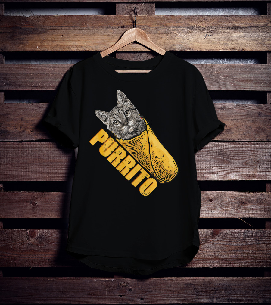 Purrito Cat Burrito Mexican Food Funny Purrito T-Shirt