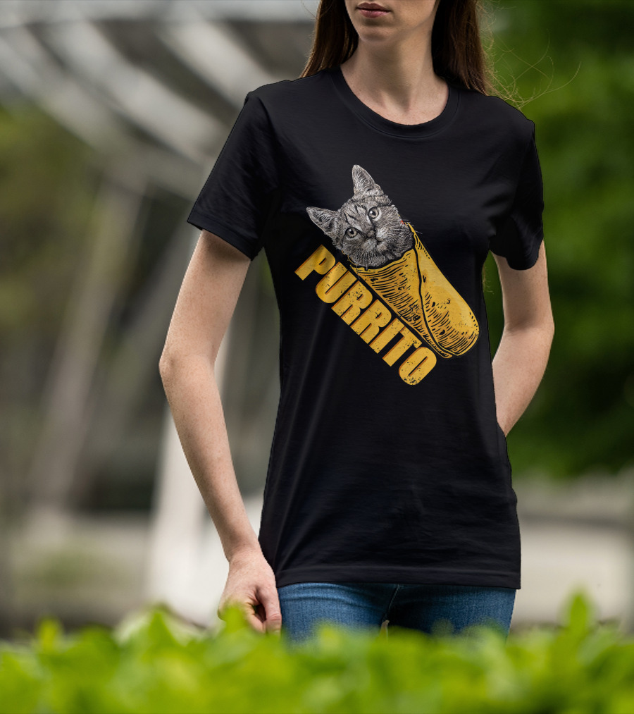 Purrito Cat Burrito Mexican Food Funny Purrito T-Shirt