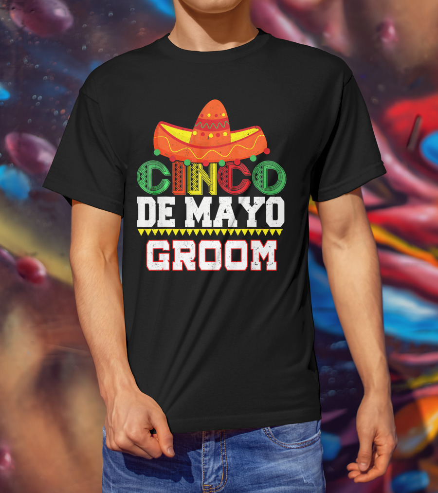 Cinco De Mayo Groom Sombrero T-Shirt