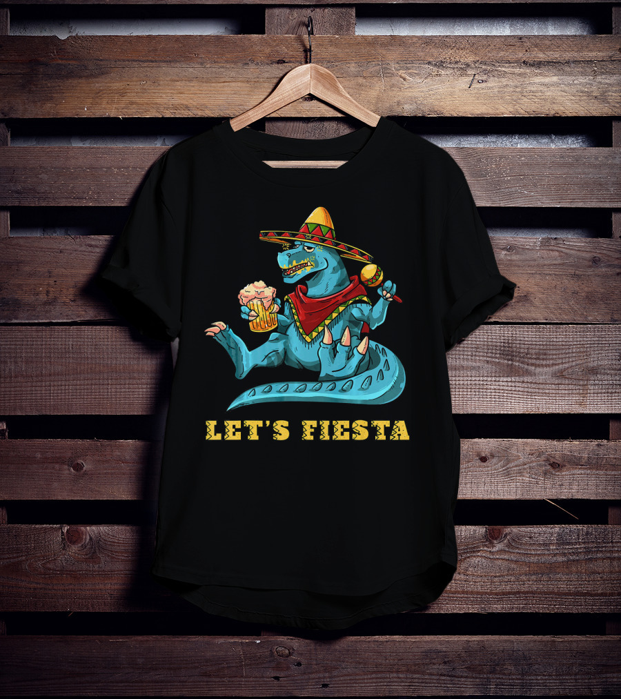 Cinco De Mayo Let's Fiesta Rex Dinosaur T-Shirt