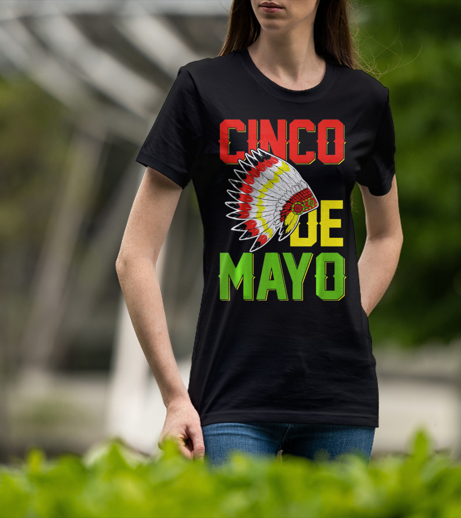 CINCO DE MAYO Native American Headdress T-Shirt