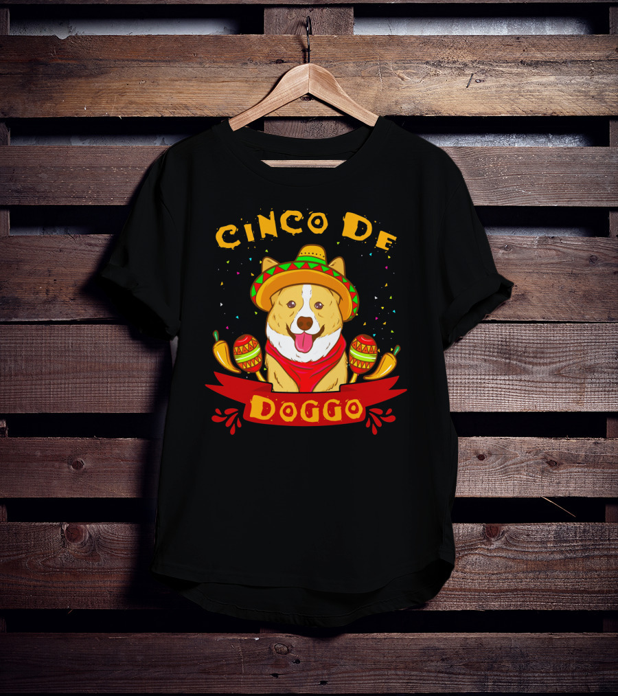 Cinco De Doggo Cinco De Mayo Sombrero Fiesta Corgi T-Shirt
