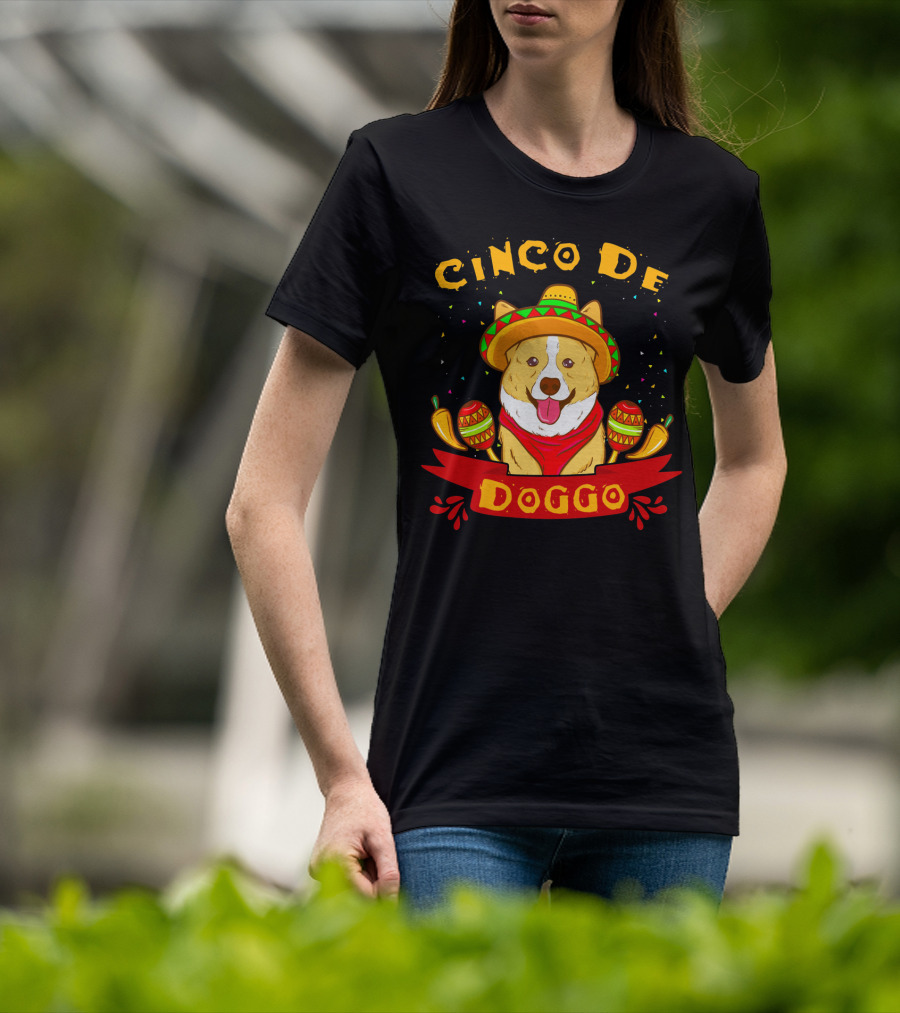 Cinco De Doggo Cinco De Mayo Sombrero Fiesta Corgi T-Shirt
