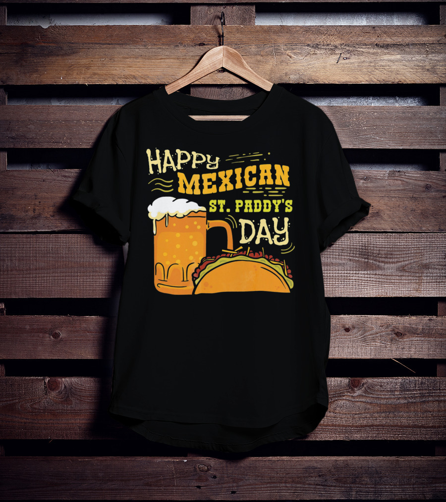 Happy Mexican St. Paddy's Day Beer Mug With Taco T-Shirt
