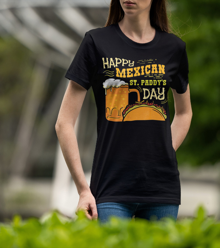Happy Mexican St. Paddy's Day Beer Mug With Taco T-Shirt