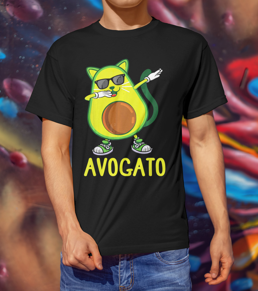 Funny Avogato Cat Dabbing Cinco De Kittens T-Shirt