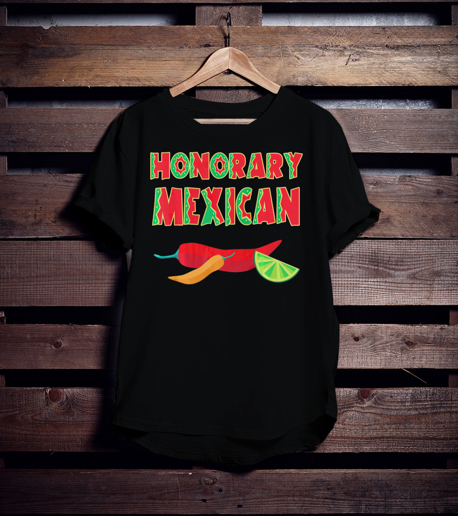 Honorary Mexican Chiles With Lime Slice Cinco De Mayo T-Shirt