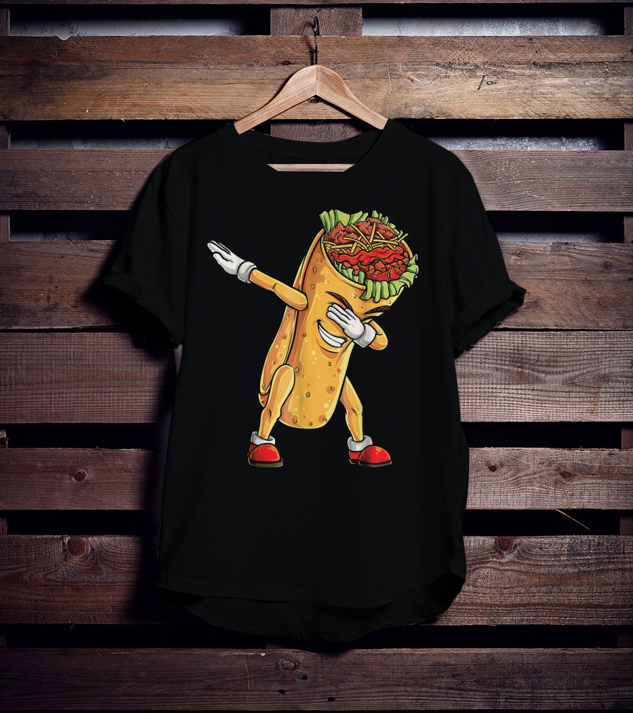 Cinco De Mayo Dabbing Burrito Character Fun T-Shirt