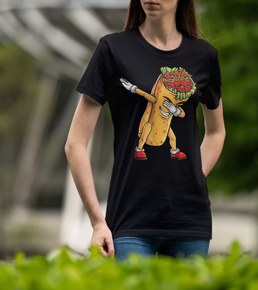 Cinco De Mayo Dabbing Burrito Character Fun T-Shirt