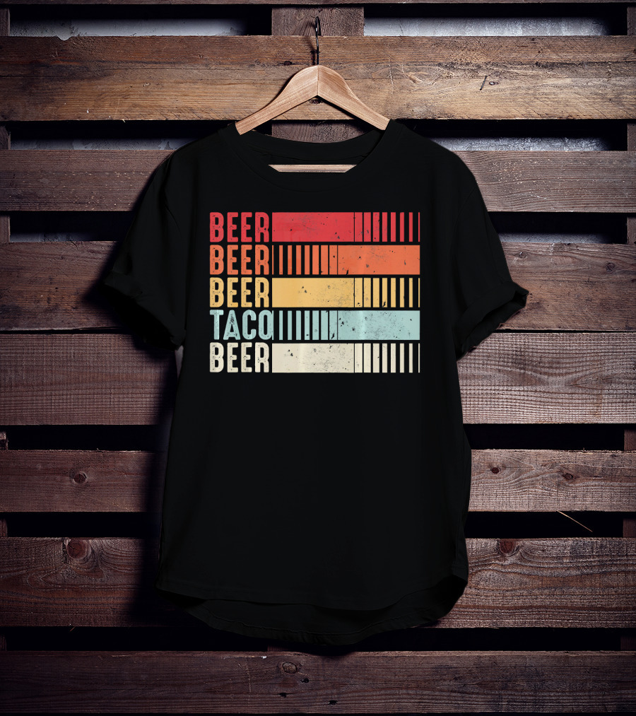 Beer Beer Beer Taco Beer Funny Mexican Cinco T-Shirt