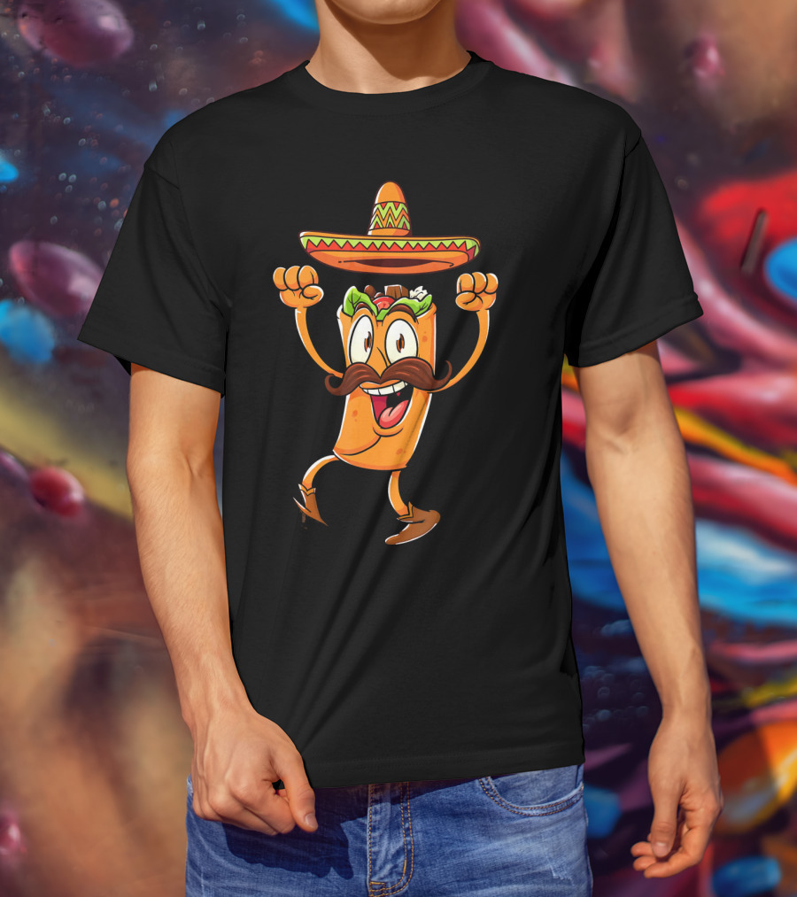 Kids Taco Sombrero Cinco De Mayo Fiesta T-Shirt