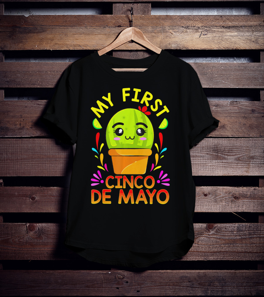 My First Cinco De Mayo Cute Cactus Baby T-Shirt