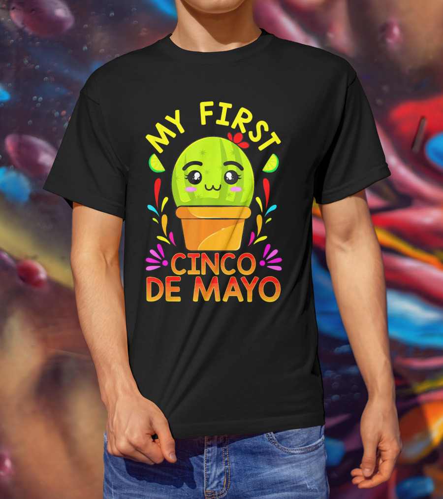 My First Cinco De Mayo Cute Cactus Baby T-Shirt