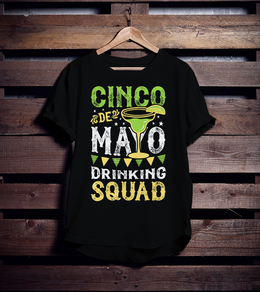 Cinco De Mayo Drinking Squad Margarita Festive T-Shirt