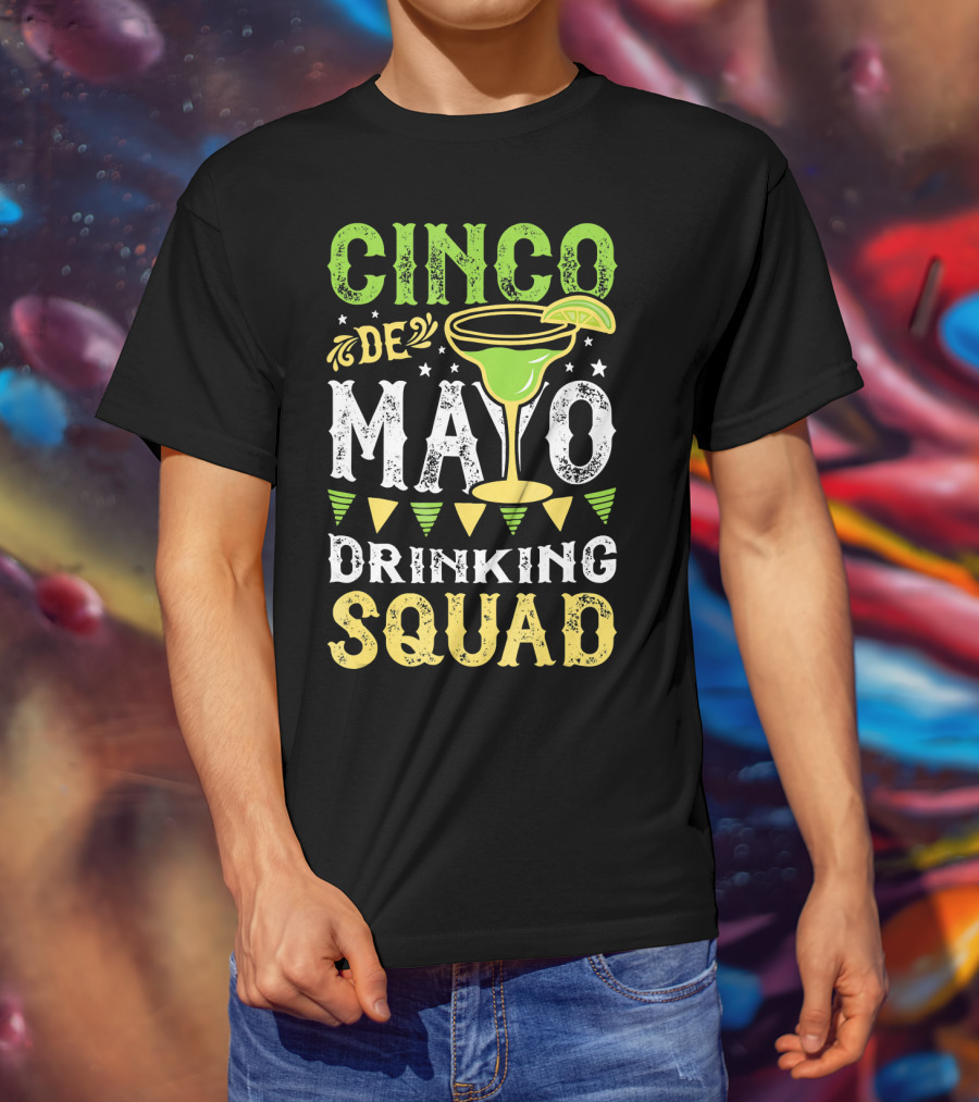Cinco De Mayo Drinking Squad Margarita Festive T-Shirt