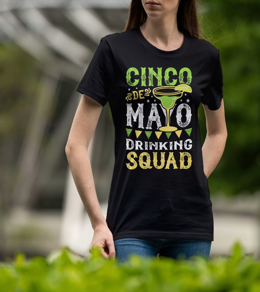 Cinco De Mayo Drinking Squad Margarita Festive T-Shirt