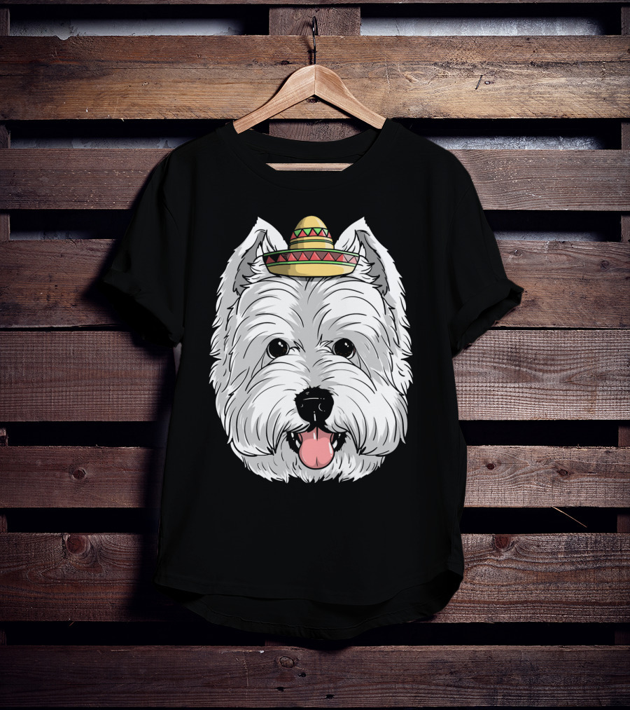 Cinco De Mayo Westie Dog Sombrero Fiesta T-Shirt