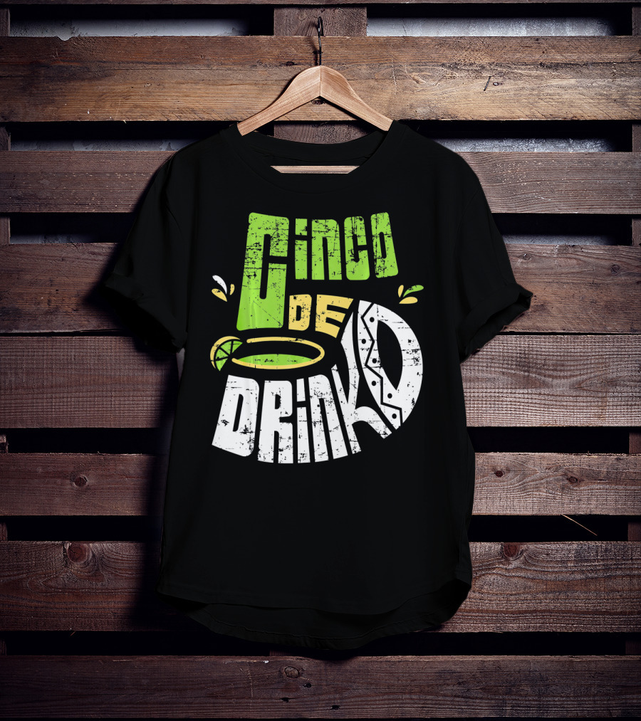 Cinco De Mayo Fiesta Cinco De Drinko Lime And Tequila T-Shirt