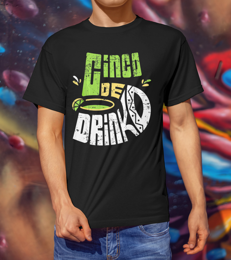 Cinco De Mayo Fiesta Cinco De Drinko Lime And Tequila T-Shirt