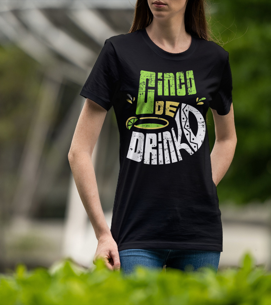 Cinco De Mayo Fiesta Cinco De Drinko Lime And Tequila T-Shirt