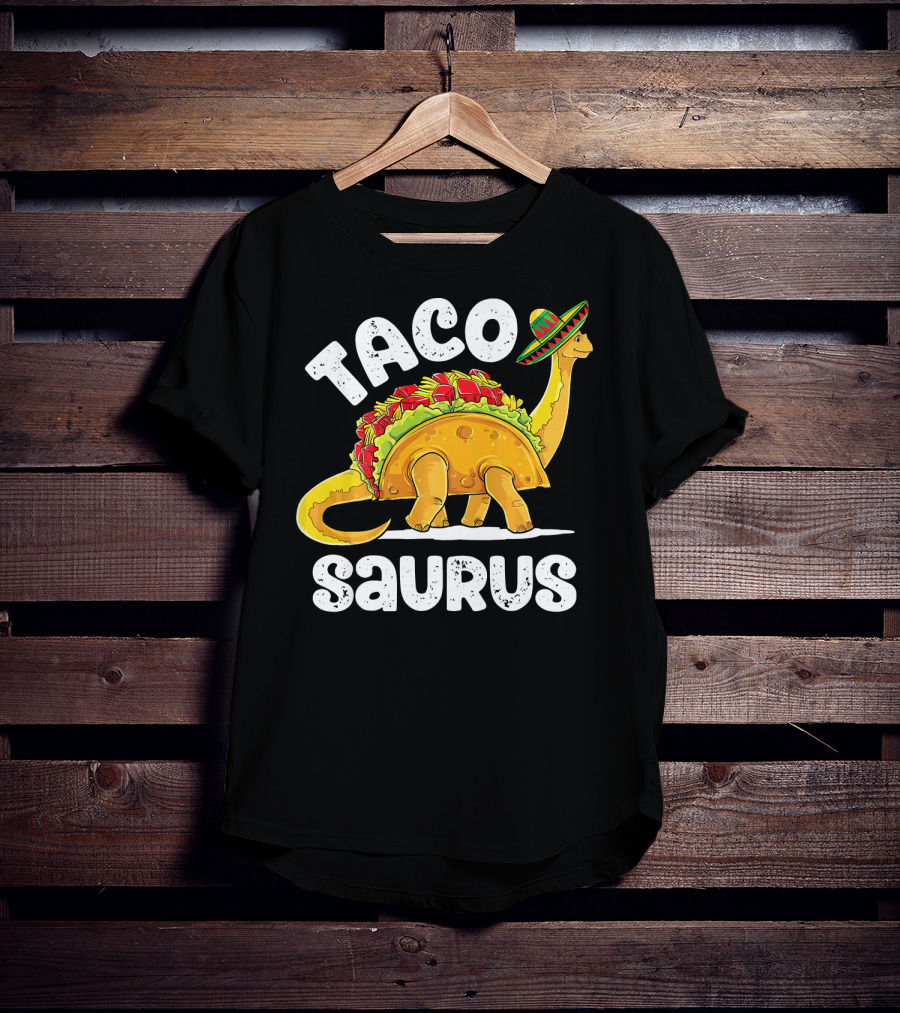 Tacosaurus Taco Dinosaur Rex Funny Sombrero T-Shirt