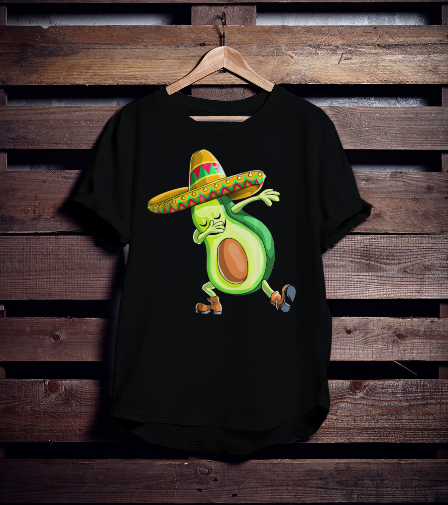 Cinco De Mayo Dancing Avocado With Sombrero T-Shirt