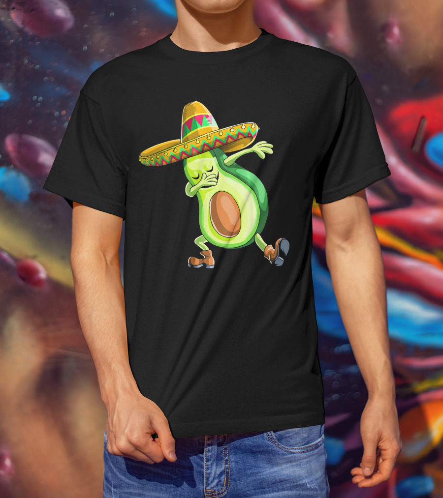 Cinco De Mayo Dancing Avocado With Sombrero T-Shirt
