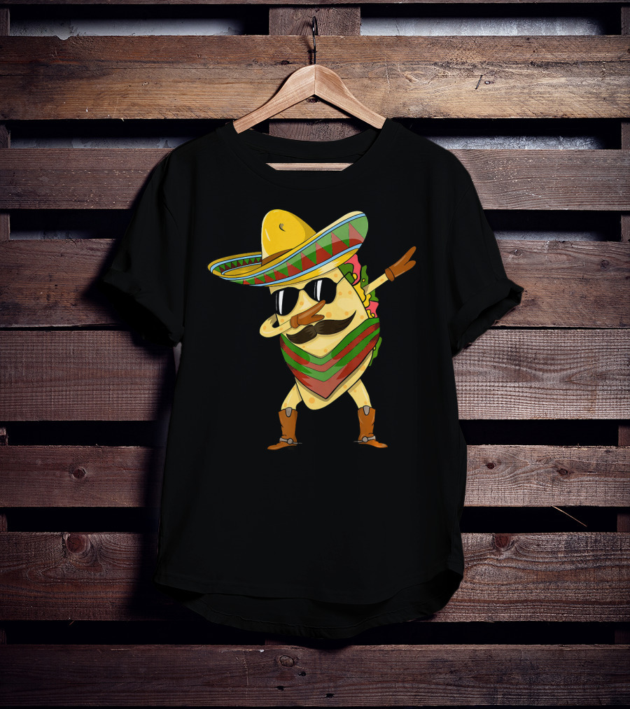 Dabbing Taco Sombrero Cinco De Mayo T-Shirt