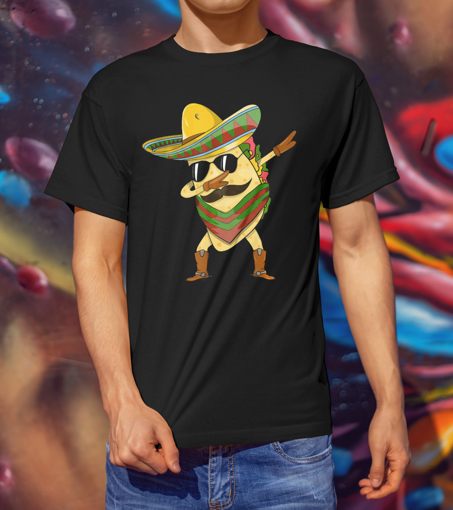 Dabbing Taco Sombrero Cinco De Mayo T-Shirt
