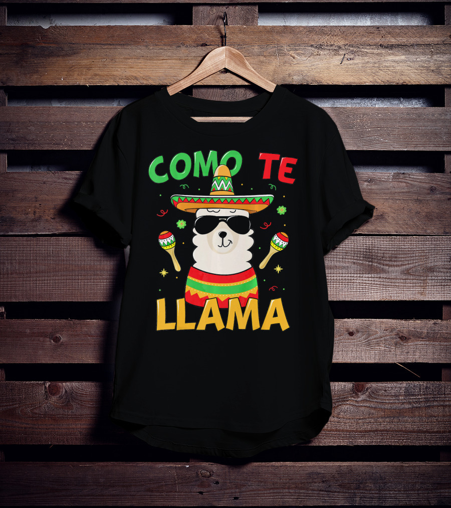 Como Te Llama Llama Cinco De Mayo No Prob T-Shirt