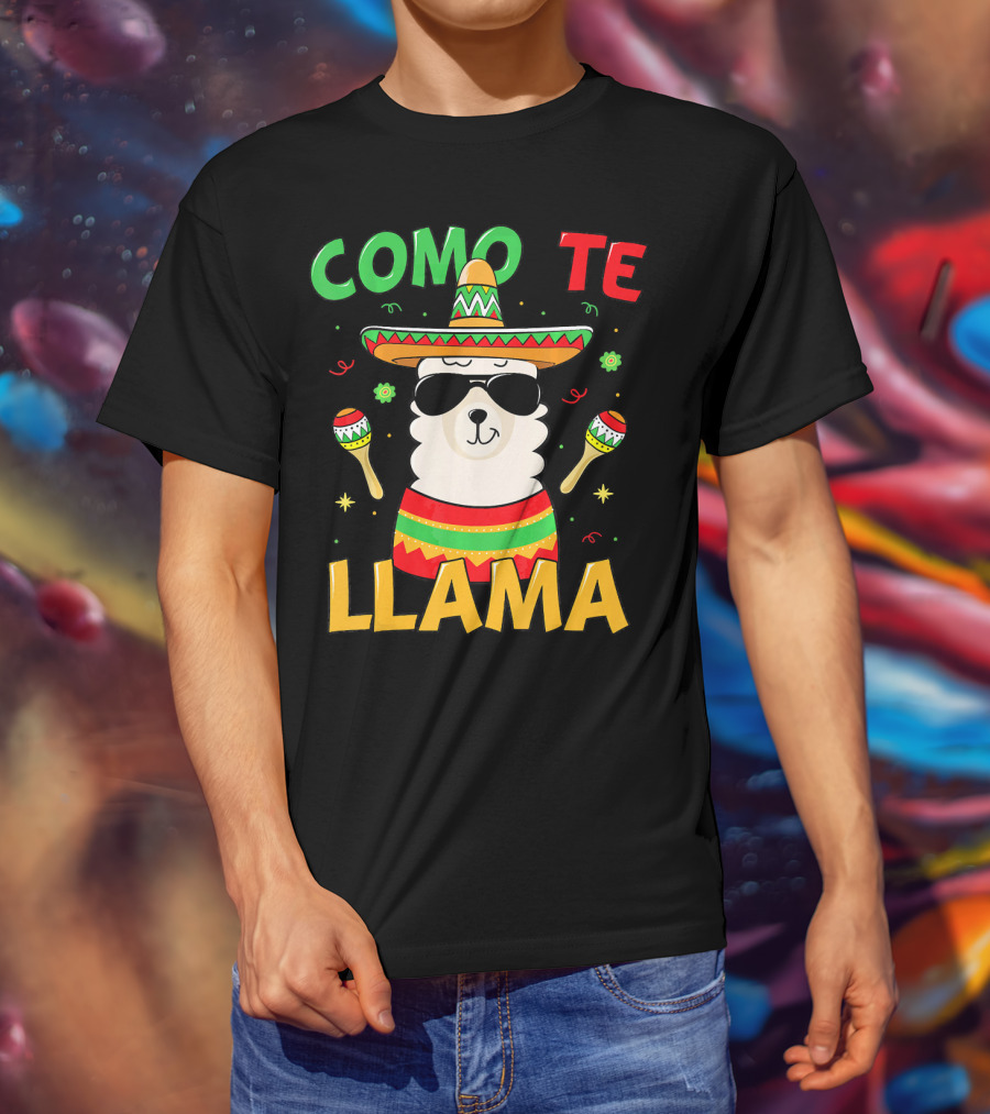 Como Te Llama Llama Cinco De Mayo No Prob T-Shirt