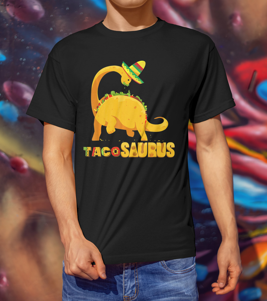 Tacosaurus Funny Cinco De Mayo Mexican Taco Dino T-Shirt