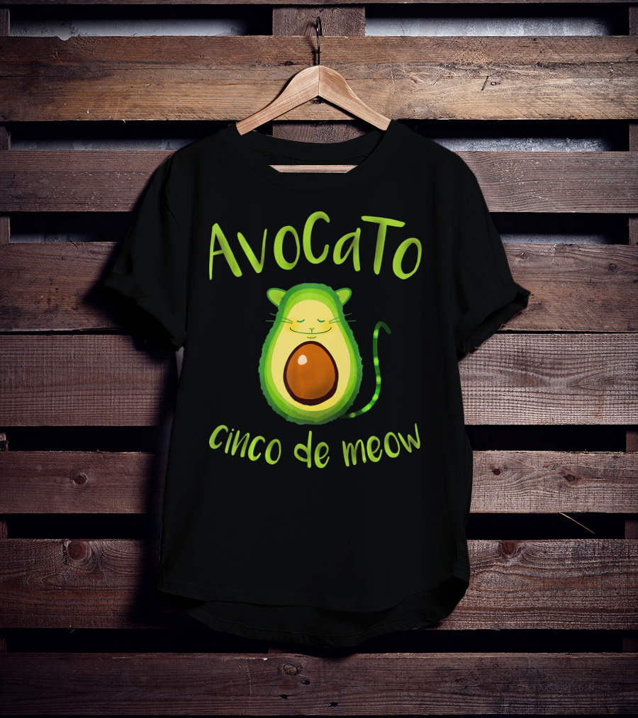 Avocato Cinco De Meow Avocado Cat Fusion T-Shirt