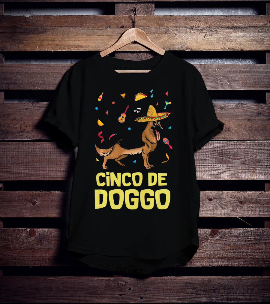 Cinco De Doggo Taco Sombrero German Shepherd T-Shirt