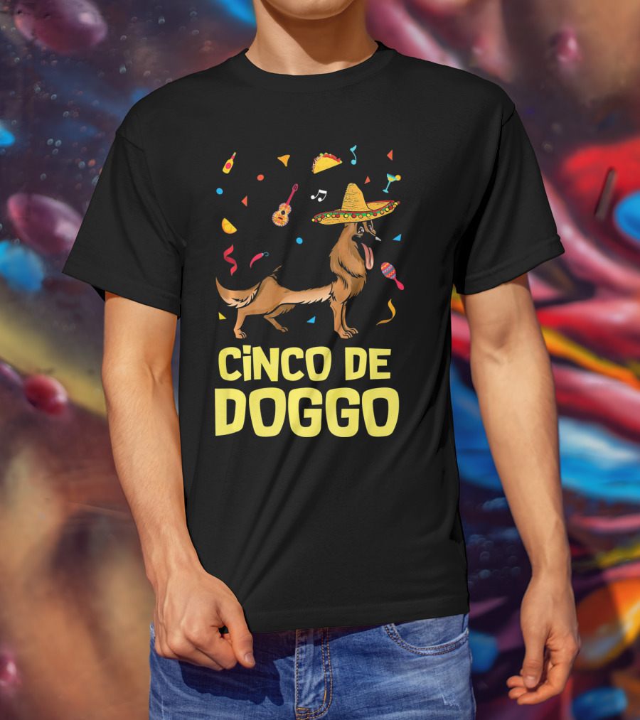 Cinco De Doggo Taco Sombrero German Shepherd T-Shirt