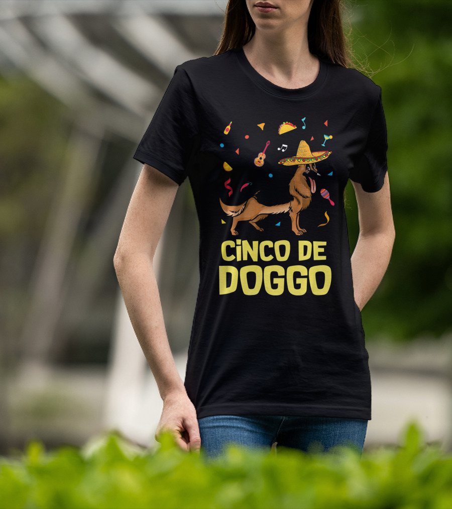 Cinco De Doggo Taco Sombrero German Shepherd T-Shirt