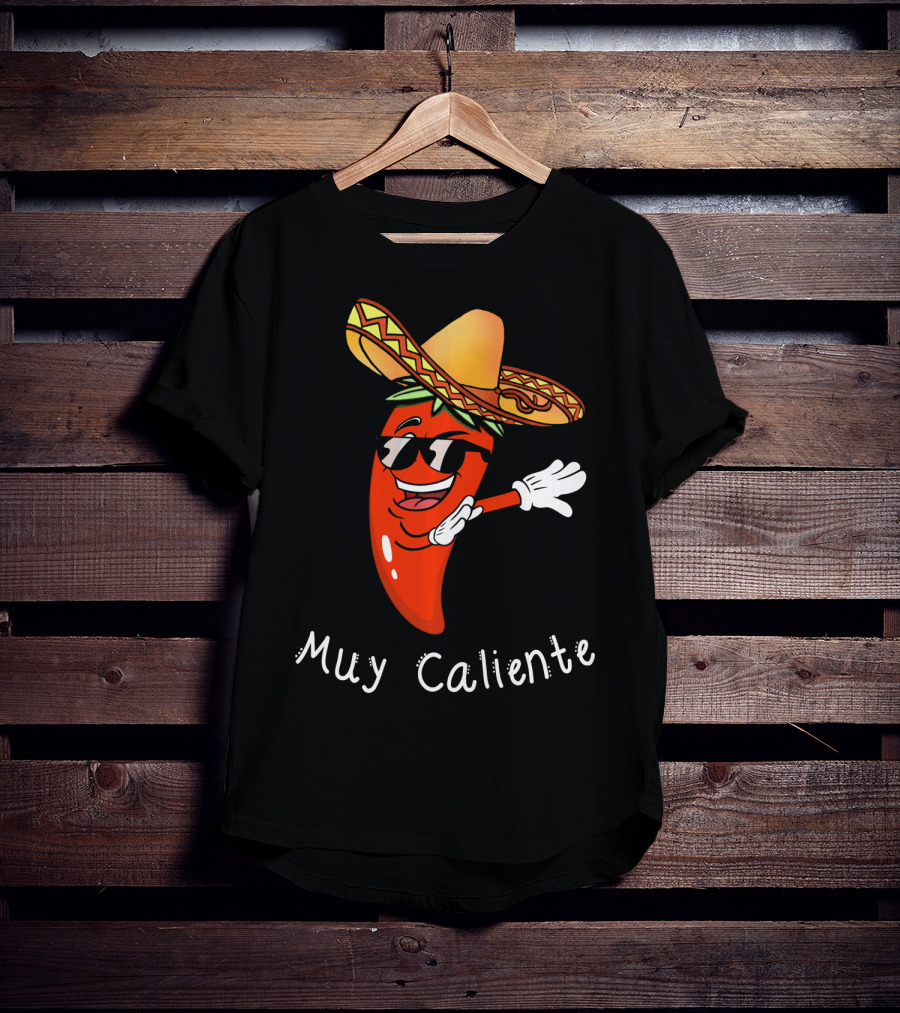 Muy Caliente Dabbing Jalapeno Cinco De Mayo T-Shirt