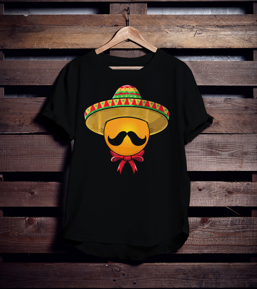 Cinco De Mayo Mexican Sombrero Ping Pong Mustache T-Shirt