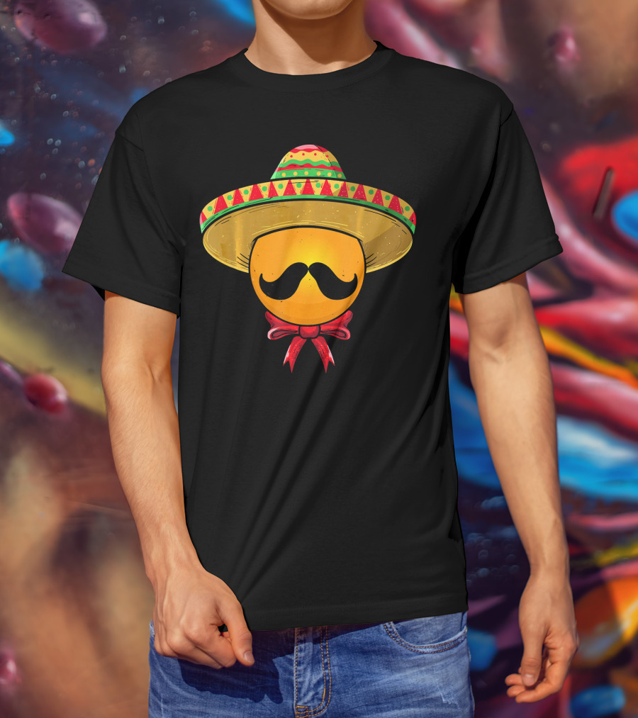 Cinco De Mayo Mexican Sombrero Ping Pong Mustache T-Shirt