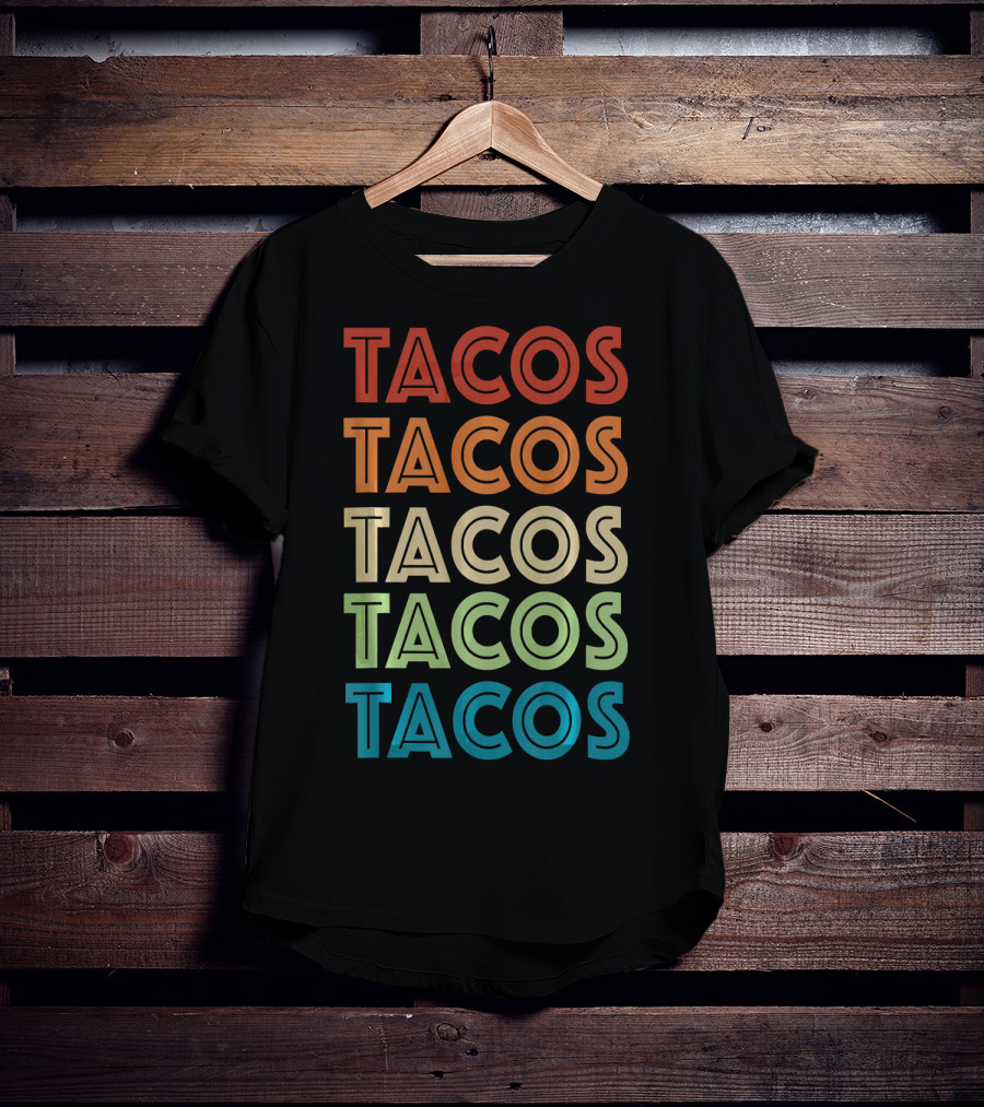 Cinco De Mayo Vintage Tacos Retro Typography T-Shirt
