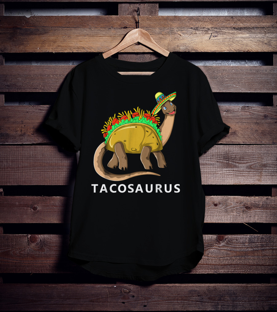 Tacosaurus Cool Dino Taco Sombrero Fiesta Cinco T-Shirt