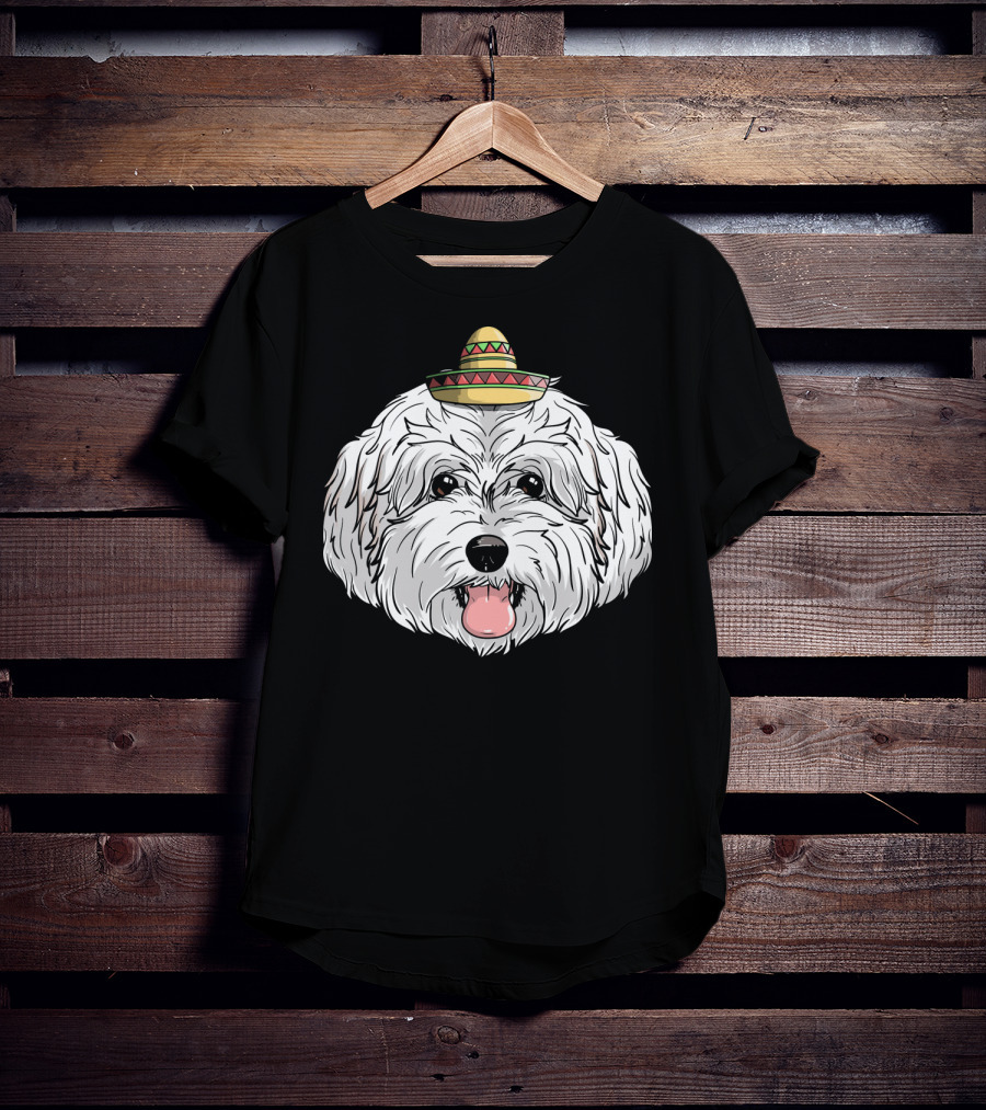 Maltipoo Dog Sombrero Fiesta Cinco De Mayo T-Shirt