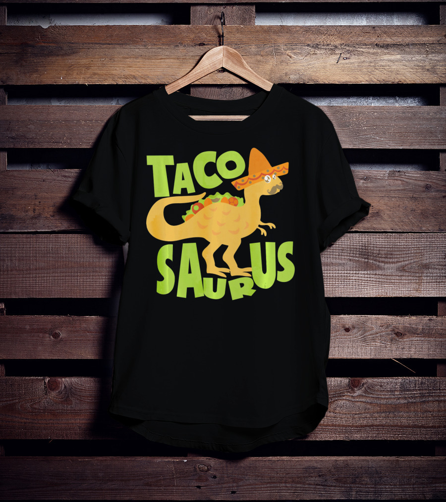 Cinco De Mayo Taco Tacosa Dinosaur Tacosaurus Sombrero T-Shirt