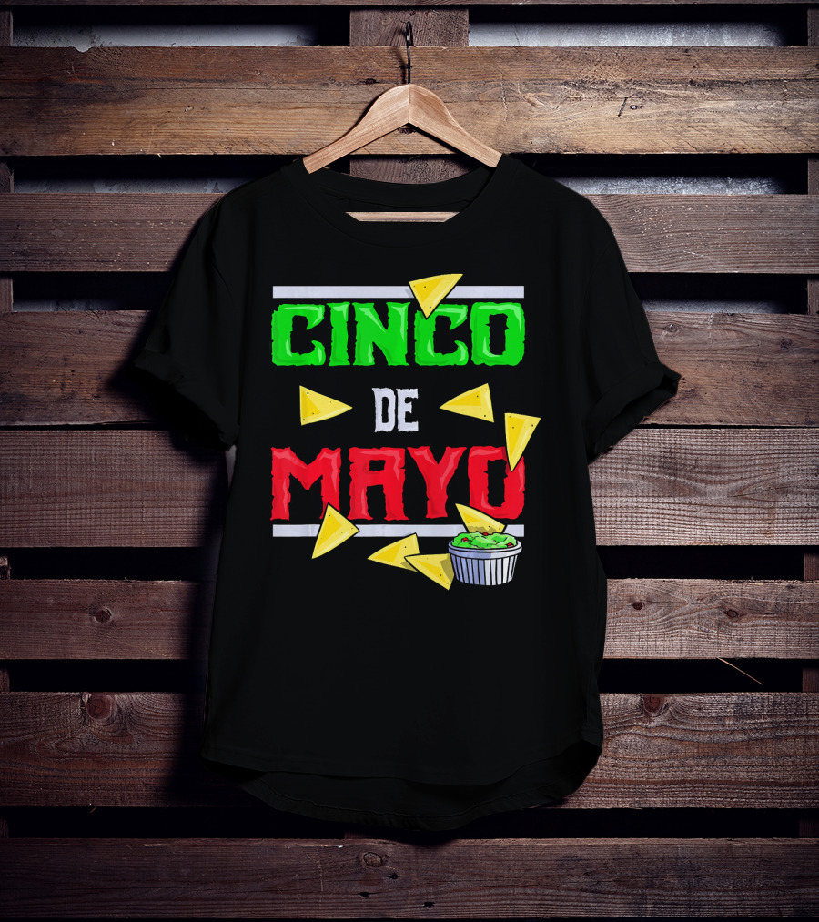Cinco De Mayo Nacho Chips Guacamole Fiesta T-Shirt