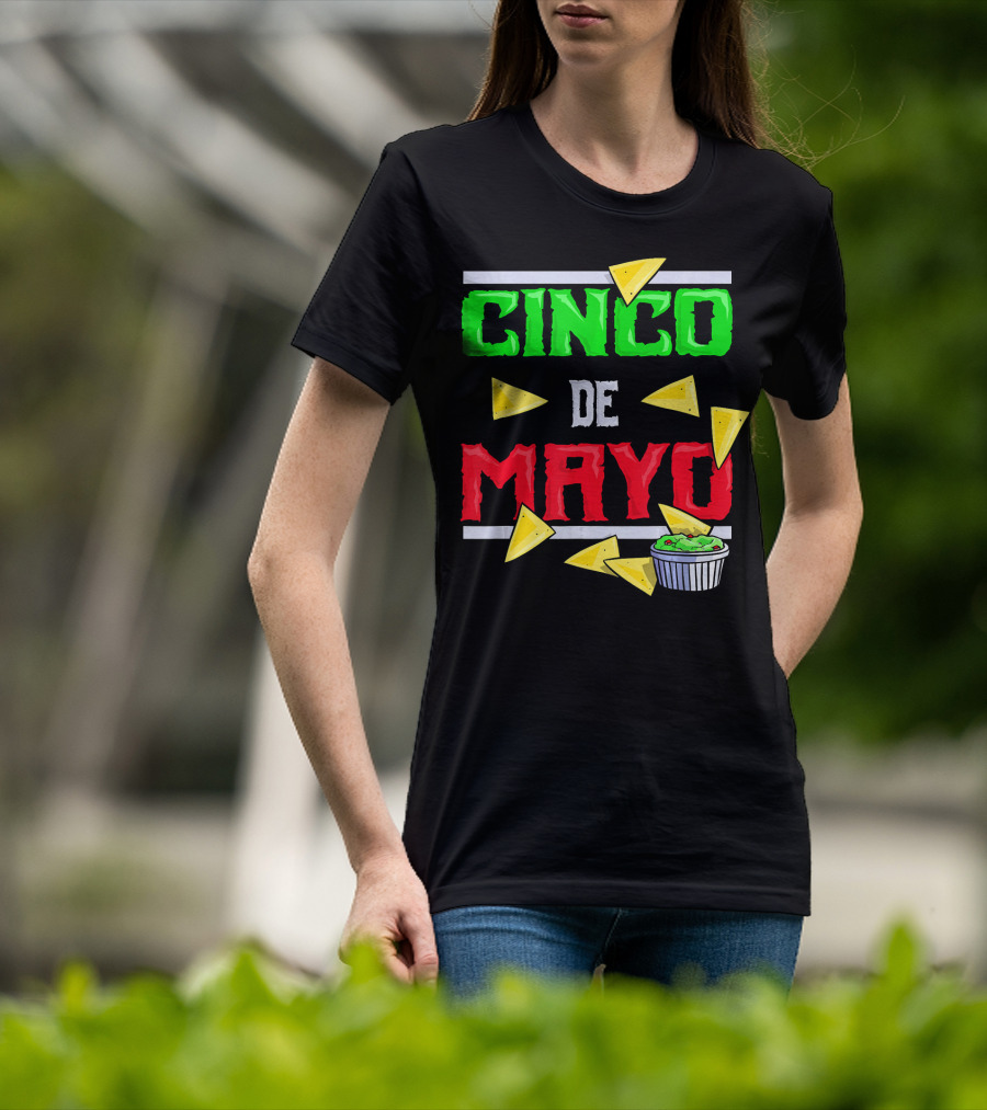 Cinco De Mayo Nacho Chips Guacamole Fiesta T-Shirt